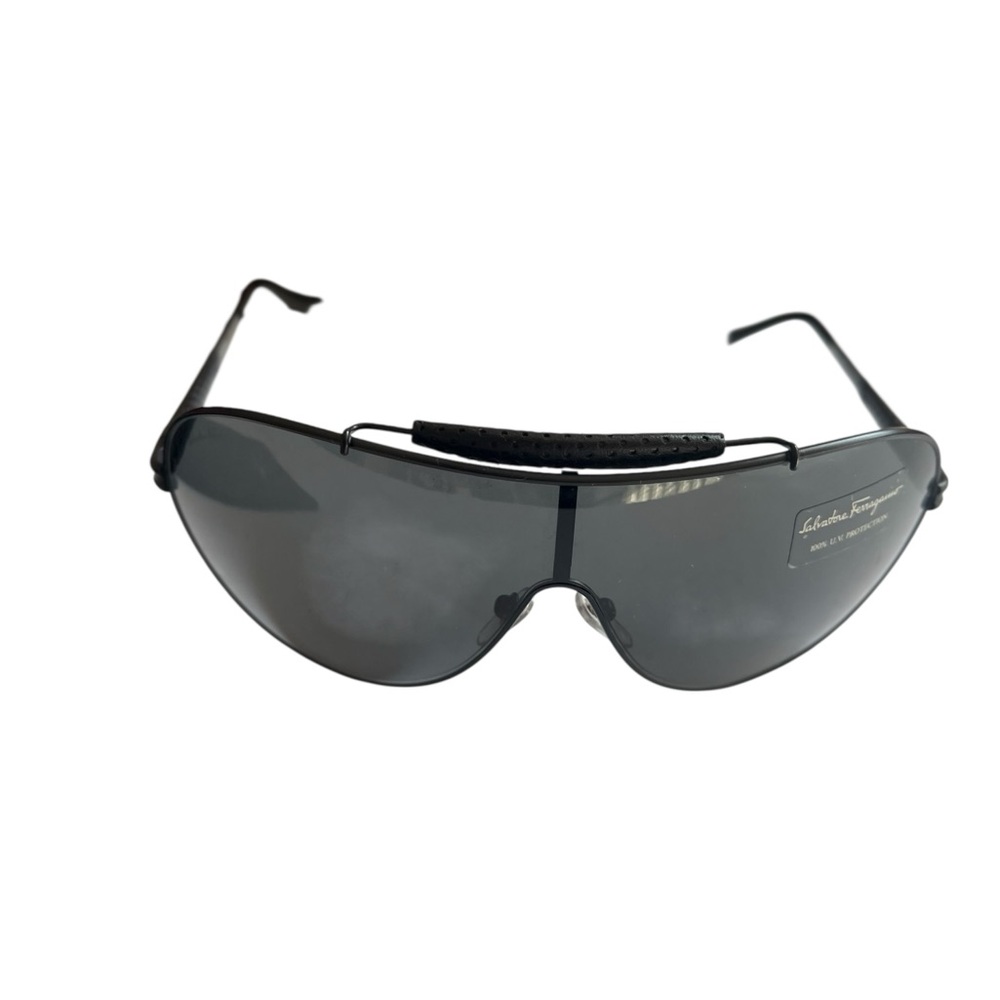 Salvatore Ferragamo Shield Black Frame Tinted Sunglasses